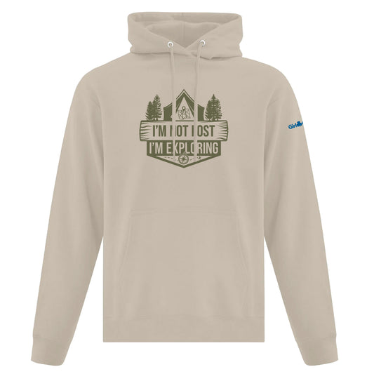 I'M NOT LOST, I'M EXPLORING - ADULT PULLOVER HOODIE - SAND - ATCF2500