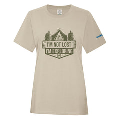 I'M NOT LOST, I'M EXPLORING - LADIES T SHIRT - EARTH WASH SAND - ATC6040L