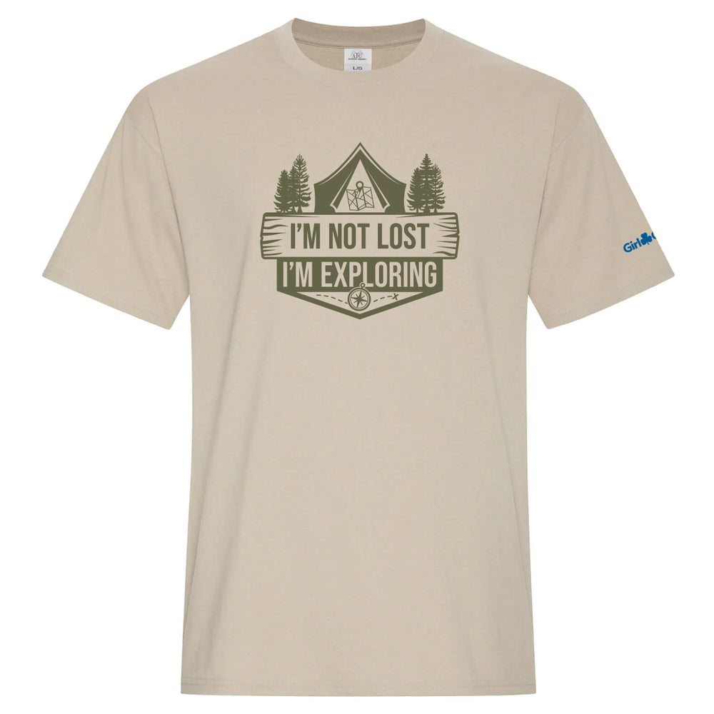 I'M NOT LOST, I'M EXPLORING - ADULT T SHIRT - EARTH WASH SAND - ATC6040