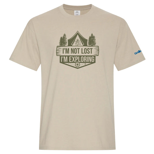 I'M NOT LOST, I'M EXPLORING - ADULT T SHIRT - EARTH WASH SAND - ATC6040