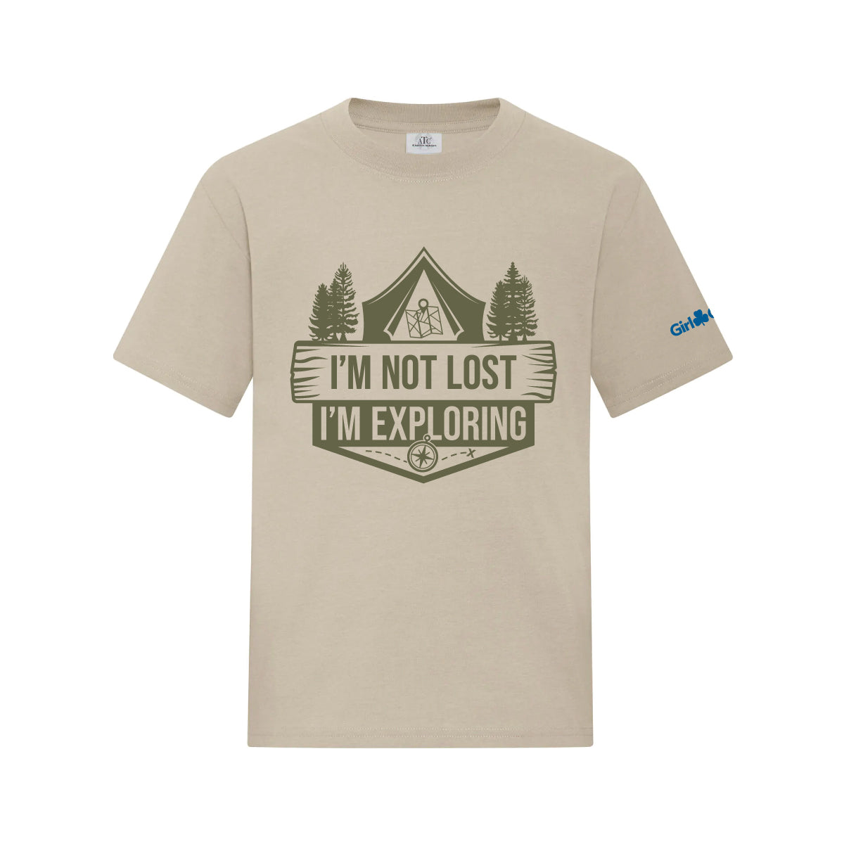 I'M NOT LOST, I'M EXPLORING - YOUTH T SHIRT - EARTH WASH SAND - ATC6040Y