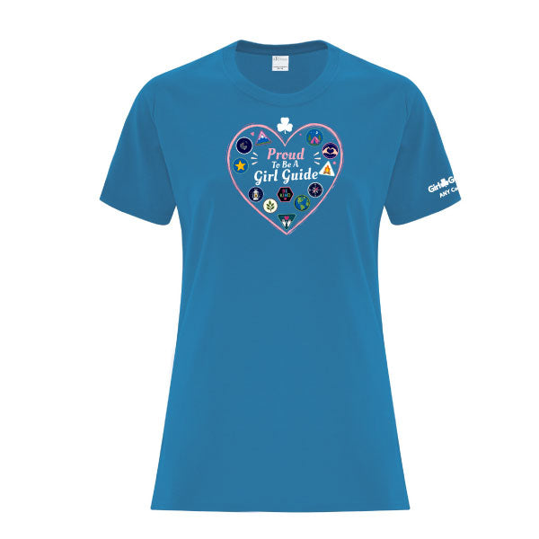 ANY COUNCIL - HEART -  LADIES T SHIRT - SAPPHIRE - ATC1000L **PLEASE NOTE:  ANY COUNCIL IS THE COUNCIL FOR ALBERTA, NORTHWEST TERRITORY AND YUKON NOT A CHOICE FOR ANOTHER COUNCIL*** (Copy)