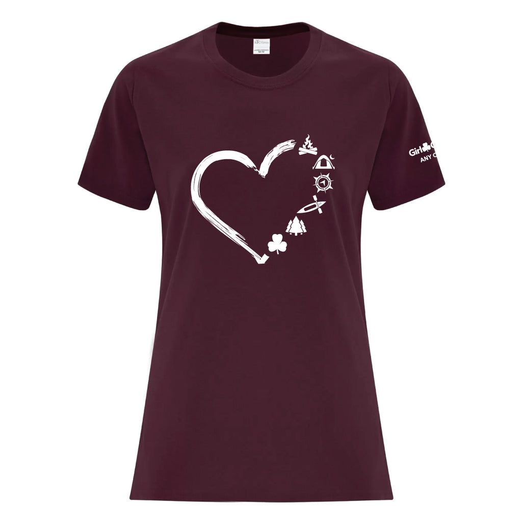 ANY COUNCIL - LADIES T SHIRT - MAROON - 5000L **PLEASE NOTE:  ANY COUNCIL IS THE COUNCIL NAME FOR ALBERTA, NORTHWEST TERRITORY AND YUKON NOT A CHOICE FOR ANOTHER COUNCIL***