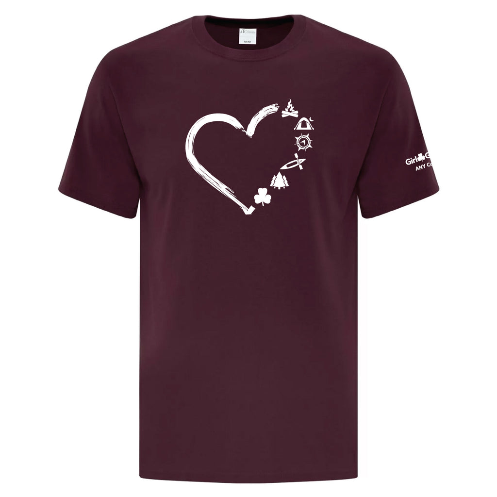 ANY COUNCIL - ADULT T SHIRT - MAROON - 5000 **PLEASE NOTE:  ANY COUNCIL IS THE COUNCIL NAME FOR ALBERTA, NORTHWEST TERRITORY AND YUKON AND NOT A CHOICE FOR ANOTHER COUNCIL***