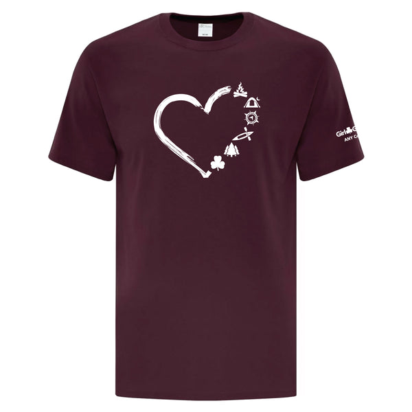 ANY COUNCIL - ADULT T SHIRT - MAROON - 5000 **PLEASE NOTE:  ANY COUNCIL IS THE COUNCIL FOR ALBERTA, NORTHWEST TERRITORY AND YUKON AND NOT A CHOICE FOR ANOTHER COUNCIL***