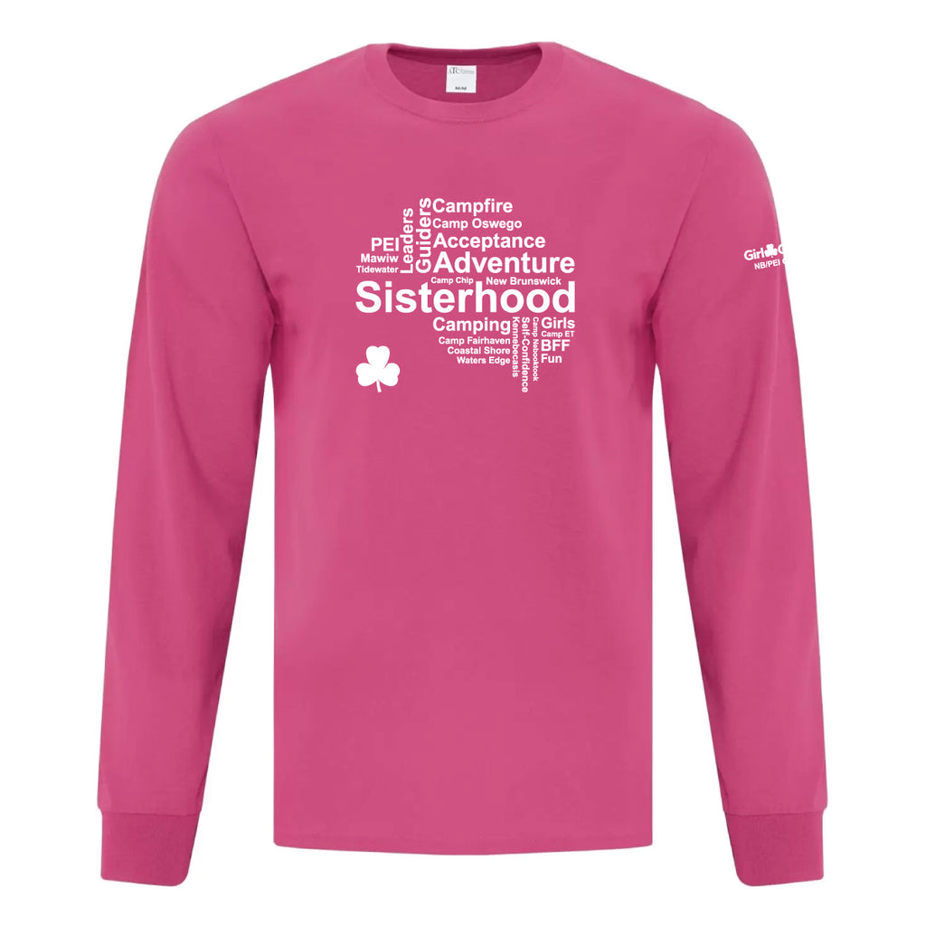 NB COUNCIL - ADULT LONG SLEEVE T SHIRT - HELICONIA PINK - ATC1015