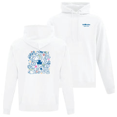 QC COUNCIL - COLLAGE - ADULT HOODIE - WHITE - ATCF2500 - ENGLISH
