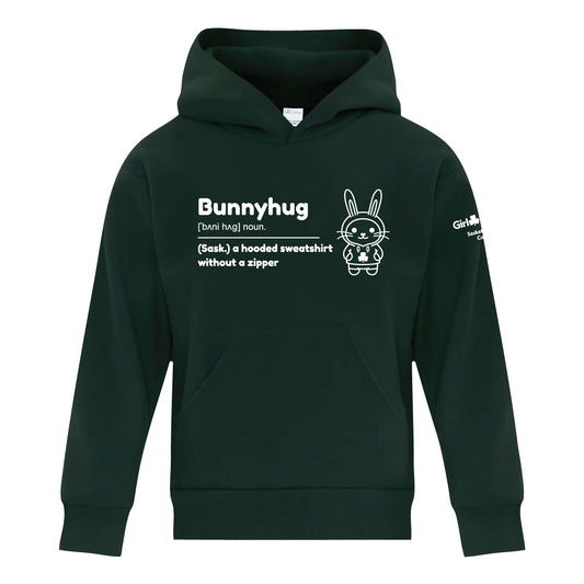SK COUNCIL BUNNY HUG - YOUTH PULLOVER HOODIE - DARK GREEN ATCY2500