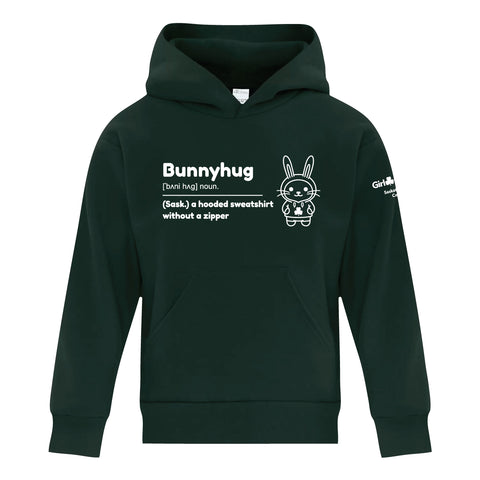 SK COUNCIL BUNNY HUG - YOUTH PULLOVER HOODIE - DARK GREEN ATCY2500