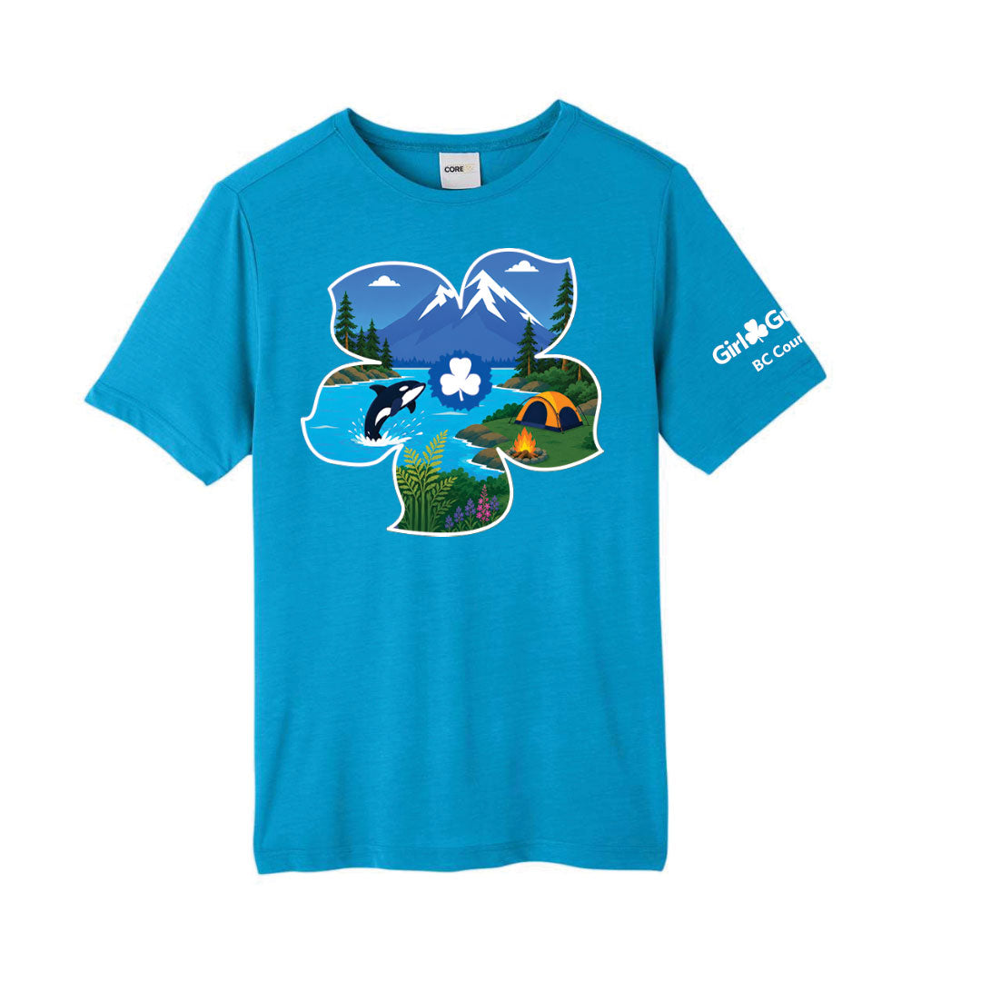 BC COUNCIL - DOGWOOD - ADULT PERFORMANCE T SHIRT - ELECTRIC BLUE - CE111