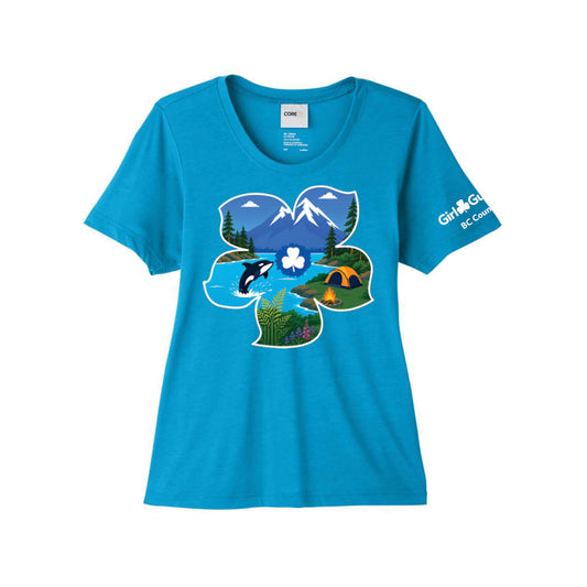 BC COUNCIL - DOGWOOD - LADIES PERFORMANCE T SHIRT - ELECTRIC BLUE - CE111W