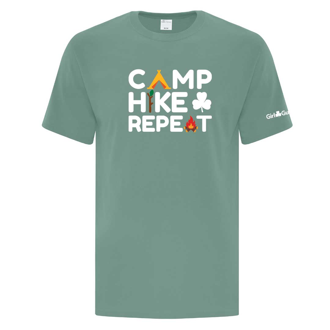CAMP HIKE REPEAT- ADULT T - LAUREL GREEN - ATC1000