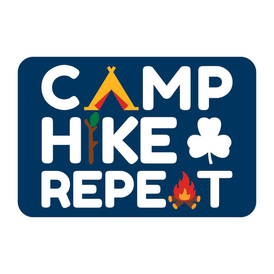 Camp Hike Repeat Fun Crest