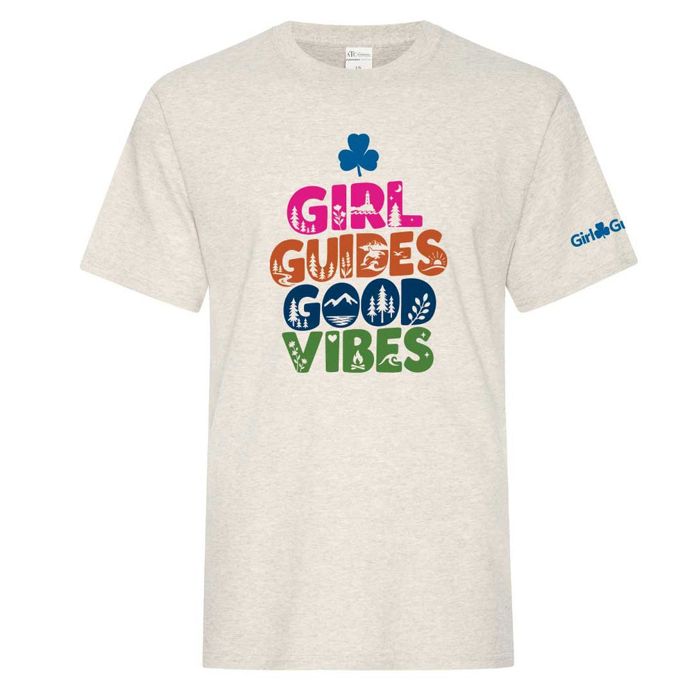 GIRL GUIDES GOOD VIBES - ADULT T - OATMEAL HEATHER - ATC1000