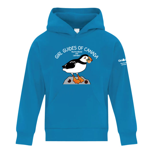 NL COUNCIL PUFFIN - YOUTH PULLOVER HOODIE - SAPPHIRE - ATCY2500