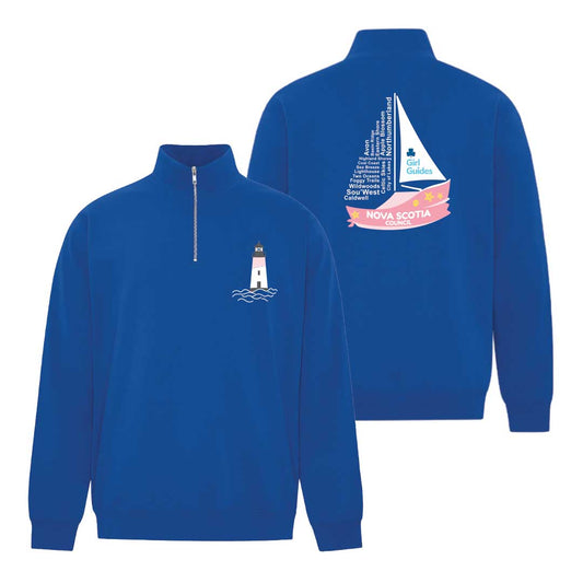 NS COUNCIL - LIGHTHOUSE/SAILBOAT - Unisex 1/4 zip Sweatshirt - ATCF2700 - ROYAL