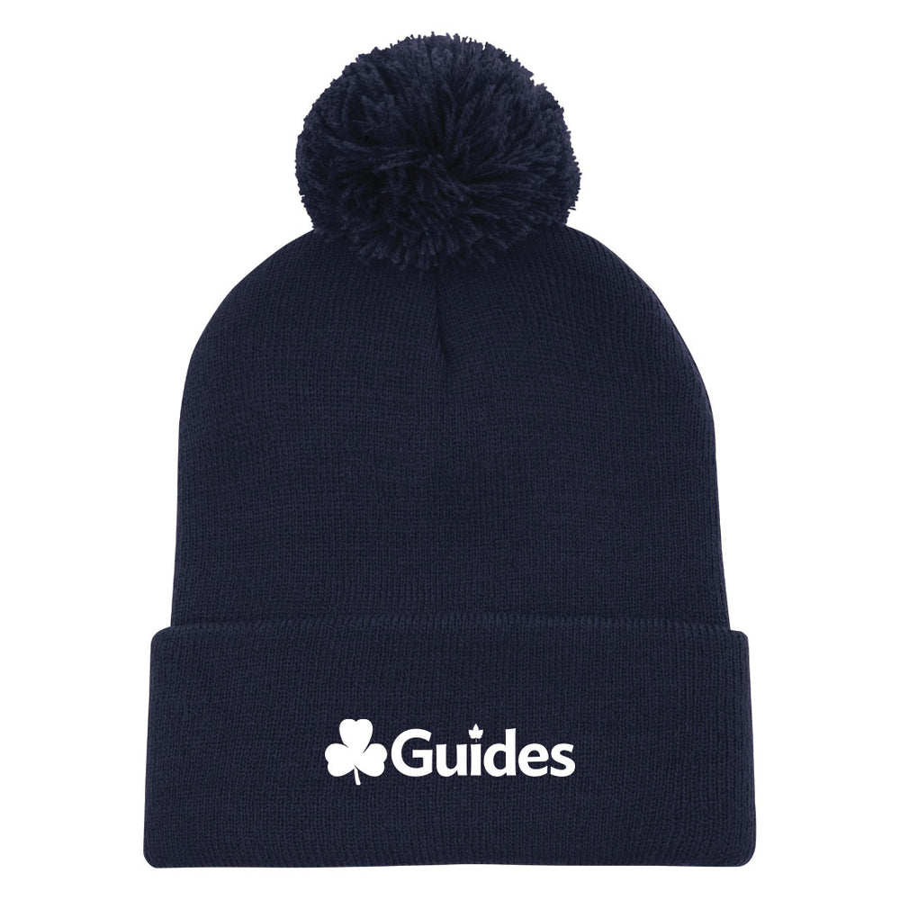 Navy Cuff Toque with Pom Pom - c1202 - French Logo