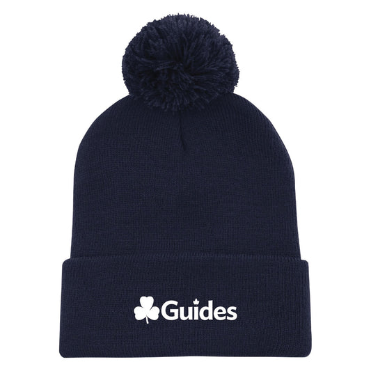 Navy Cuff Toque with Pom Pom - c1202 - French Logo