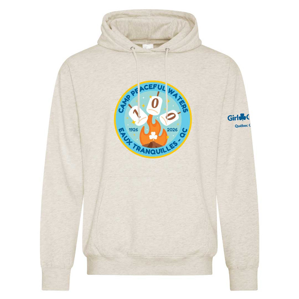 QC COUNCIL - CAMP ANNIVERSARY - ADULT HOODIE - OATMEAL HEATHER - ATCF2500 - ENGLISH