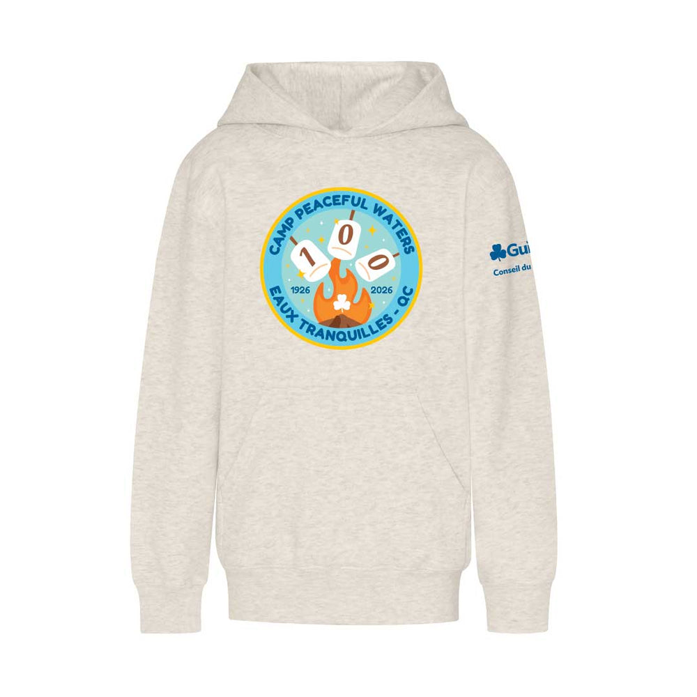 QC COUNCIL CAMP ANNIVERSARY - YOUTH PULLOVER HOODIE - OATMEAL HEATHER - ATCY2500 - FRENCH