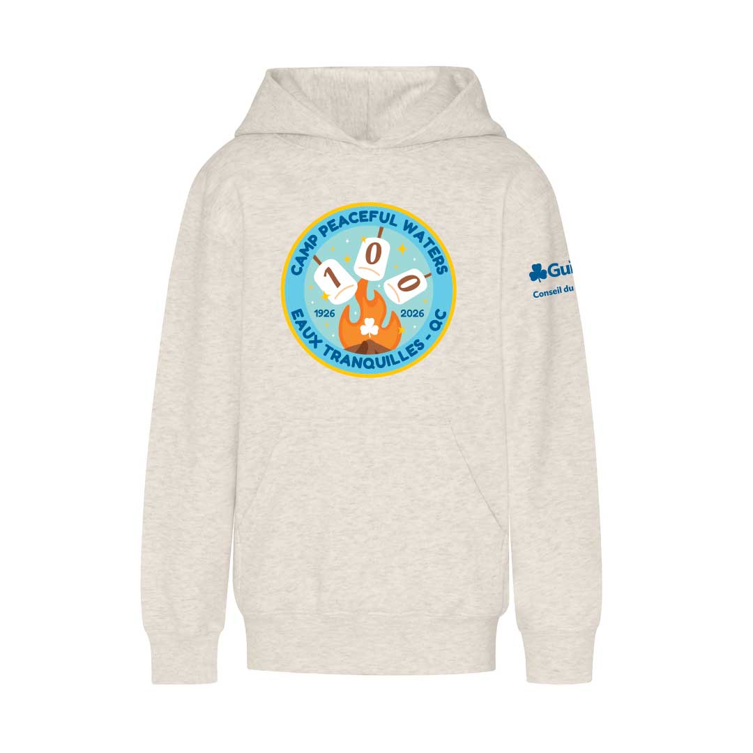 QC COUNCIL CAMP ANNIVERSARY - YOUTH PULLOVER HOODIE - OATMEAL HEATHER - ATCY2500 - FRENCH