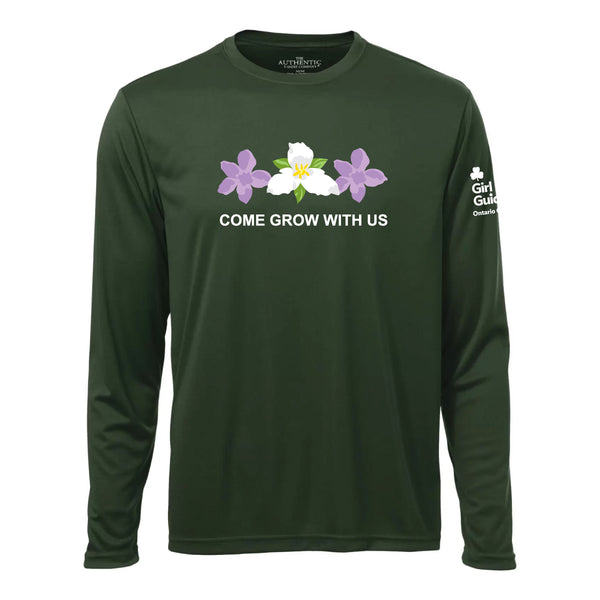 ON COUNCIL - ADULT LONG SLEEVE PERFORMANCE T SHIRT - FOREST GREEN - S350LS