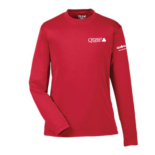 QUEST EVENT 2026 - YOUTH PERFORMANCE LONG SLEEVE - RED -TT11YL