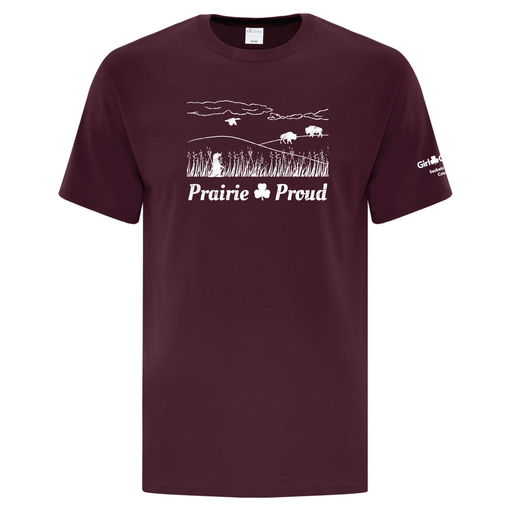 SK COUNCIL - PRAIRIE - ADULT T SHIRT - MAROON - ATC1000