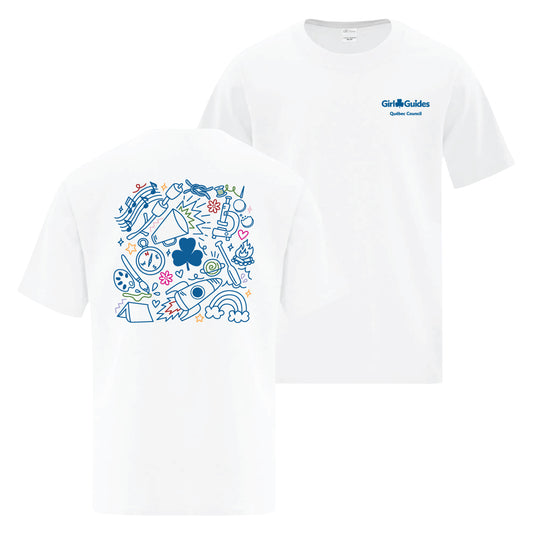 QC COUNCIL - COLLAGE - YOUTH T SHIRT - WHITE - ATC1000Y - ENGLISH