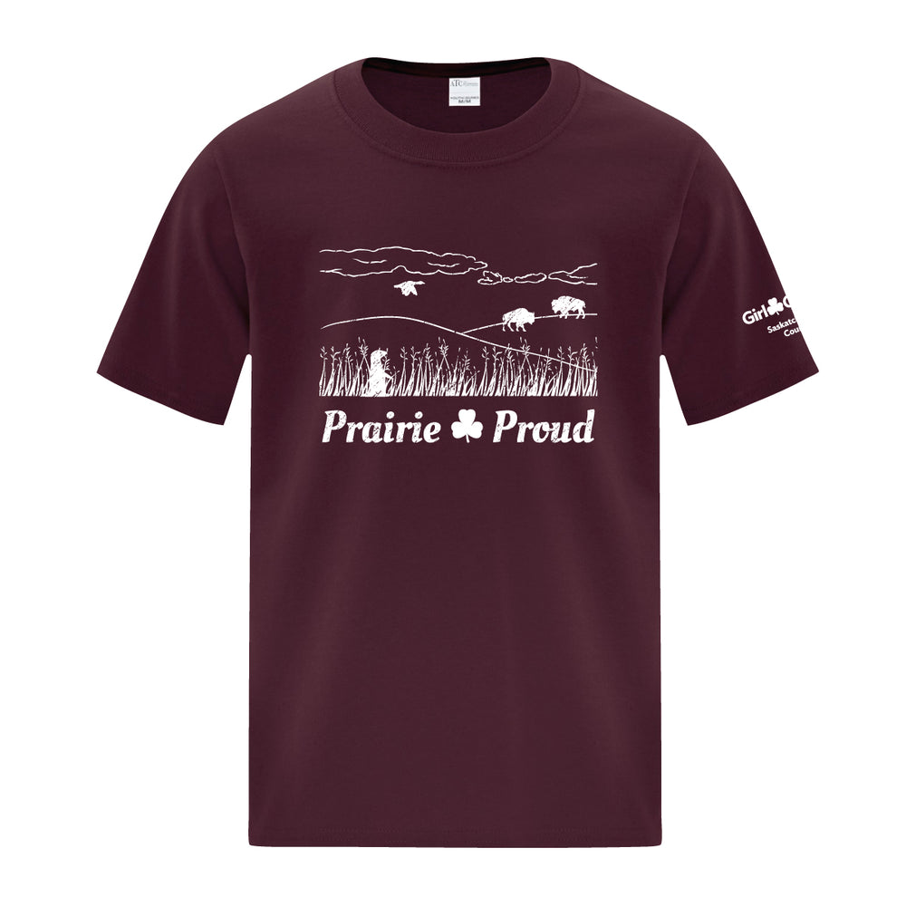 SK COUNCIL - PRAIRIE - YOUTH T SHIRT - MAROON - ATC1000Y