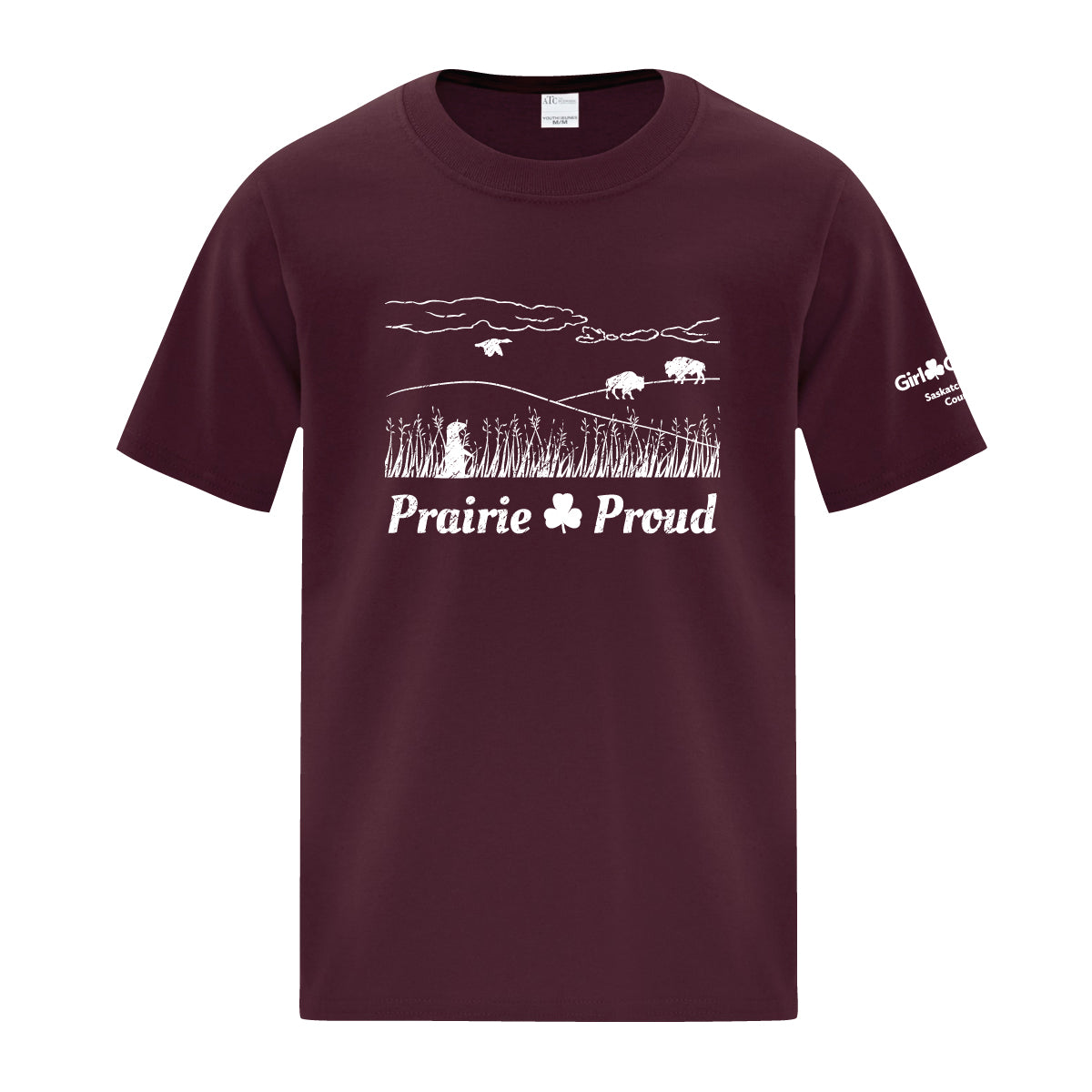 SK COUNCIL - PRAIRIE - YOUTH T SHIRT - MAROON - ATC1000Y