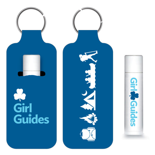 Keychain and Lip Balm holder + Lip Balm - LIPBHOLD-FC + LIPB-NAT