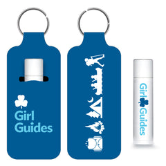 Keychain and Lip Balm holder + Lip Balm - LIPBHOLD-FC + LIPB-NAT