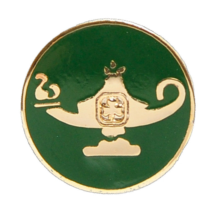 TRAINING PIN -  ADVENTURE CAMPING (DARK GREEN)
